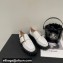 Roger Vivier Viv’ Go-Thick Metal Buckle Loafers in Patent Leather White 2022