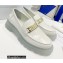Dior Brushed Calfskin Code Loafers White 2022