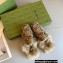 Gucci Wool Fur Horsebit Princetown Slippers Maxi GG Beige 2022