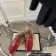 Gucci Wool Fur Horsebit Princetown Slippers Croco Pattern Red 2022