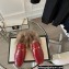 Gucci Wool Fur Horsebit Princetown Slippers Croco Pattern Red 2022