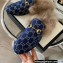 Gucci Wool Fur Horsebit Princetown Slippers GG Canvas Dark Blue 2022