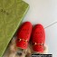 Gucci Wool Fur Horsebit Princetown Slippers 100 Red Felt 2022