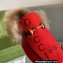 Gucci Wool Fur Horsebit Princetown Slippers 100 Red Felt 2022