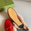 Gucci Wool Fur Horsebit Princetown Slippers 100 Red Felt 2022