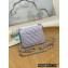 Chanel Mini Classic Flap Bag 1115 Caviar Leather Light Purple 2022
