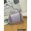 Chanel Medium Classic Flap Bag 1112 Caviar Leather Light Purple 2022