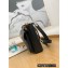 Chanel Vintage Gold-Tone Metal CC Logo Shopping Tote Bag 6706 Lambskin Black