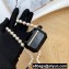 Chanel Resin Glass Pearls Crystal Airpods Case Necklace Bag Black 2022