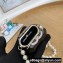 Chanel Resin Glass Pearls Crystal Airpods Case Necklace Bag Black 2022