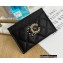 Chanel Caviar Leather CC Logo Card Holder 1844 Black