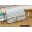 Chanel Pearls Chain Mini Flap Bag AS2855 Light Blue 2022
