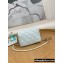 Chanel Pearls Chain Mini Flap Bag AS2855 Light Blue 2022