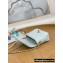Chanel Pearls Chain Mini Flap Bag AS2855 Light Blue 2022