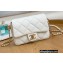 Chanel Pearls Chain Mini Flap Bag AS2855 White 2022