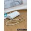 Chanel Pearls Chain Mini Flap Bag AS2855 White 2022