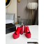 Versace Heel 15.5cm Platform 6cm Mules Red 2022