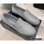 Chanel Heel 4cm Quilting CC Loafers Gray 2022