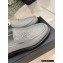 Chanel Heel 4cm Quilting CC Loafers Gray 2022
