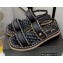 Chanel Heel 3cm Platform 2cm Lambskin Chain Around Sandals G38489 Black 2022