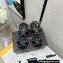 Chanel Heel 3cm Platform 2cm Lambskin Chain Around Sandals G38489 Black 2022