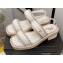 Chanel Heel 3cm Platform 2cm Lambskin Chain Around Sandals G38489 White 2022