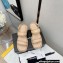 Chanel Heel 3cm Platform 2cm Lambskin Chain Around Sandals G38489 Beige 2022