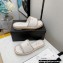 Chanel Platform 2cm Lambskin Chain Around Mules White 2022