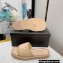 Chanel Platform 2cm Lambskin Chain Around Mules Beige 2022