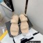 Chanel Satin and Imitation Pearls Sandals G38423 Beige 2022
