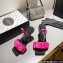 Alexander Wang Heel 7.5cm/10cm Julie Scrunchie Slingbacks In Satin Hot Pink 2022