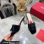 Roger Vivier Heel 7cm Cube Strass Heel Mules Velvet Black 2022