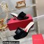 Roger Vivier Heel 7cm Cube Strass Heel Mules Velvet Black 2022