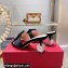 Roger Vivier Heel 7cm Cube Strass Heel Mules Velvet Black 2022