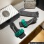 Alexander Wang Heel 5cm Jessie Scrunchie Slide Sandals In Satin Green 2022