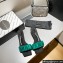 Alexander Wang Heel 5cm Jessie Scrunchie Slide Sandals In Satin Green 2022