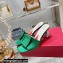 Roger Vivier Heel 7cm Cube Strass Heel Mules Satin Green 2022