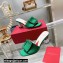 Roger Vivier Heel 7cm Cube Strass Heel Mules Satin Green 2022