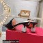 Roger Vivier Heel 7cm Cube Strass Heel Mules Satin Black 2022