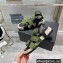 Chanel Logo Beach Sandals Tweed Green Spring 2022