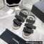 Chanel Logo Beach Sandals Black Spring 2022