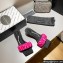 Alexander Wang Heel 5cm Jessie Scrunchie Slide Sandals In Satin Hot Pink 2022