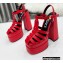 Versace Heel 15.5cm Platform 6cm La Medusa Sandals Red 2022