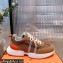 Hermes Calfskin And Hand-braided Canvas Drift Sneakers Brown 2022