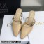 Dior Heel 7cm Calfskin Mules Beige 2022