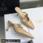 Dior Heel 7cm Calfskin Mules Beige 2022