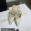 Dior Heel 7cm Calfskin Mules White 2022