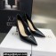 Dior Heel 9.5cm Brushed Calfskin Essence Pumps Black 2022