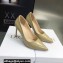 Dior Heel 9.5cm Brushed Calfskin Essence Pumps Beige 2022
