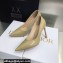 Dior Heel 9.5cm Brushed Calfskin Essence Pumps Beige 2022